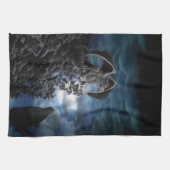 Wolf Moon - Wolf mit Golem Geschirrtuch (Horizontal)