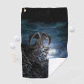 Wolf Moon - Wolf mit Golem Golfhandtuch (Insitu)
