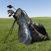 Wolf Moon - Wolf mit Golem Golfhandtuch (Gras)