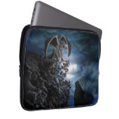 Wolf Moon - Wolf mit Golem Laptopschutzhülle (Vorne Rechts)