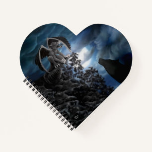 Wolf Moon - Wolf mit Golem Notizblock