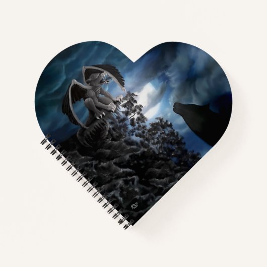 Wolf Moon - Wolf mit Golem Notizblock (Vorderseite)