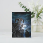 Wolf Moon - Wolf mit Golem Postkarte (Stehend Vorderseite)