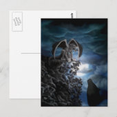Wolf Moon - Wolf mit Golem Postkarte (Vorne/Hinten)