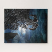 Wolf Moon - Wolf mit Golem Puzzle (Horizontal)