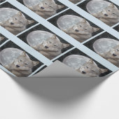 Wolf Moon Wrapping Paper Geschenkpapier (Ecke)