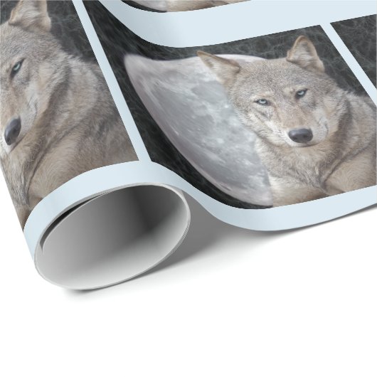 Wolf Moon Wrapping Paper Geschenkpapier (Rolleneckpunkt)