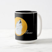 Wolf & Moon Zweifarbige Tasse (VorderseiteRechts)