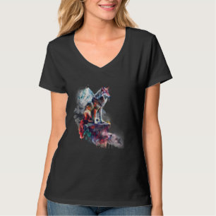 Wolf Motif Animal Lover Forest Art Wildes Tier Nat T-Shirt
