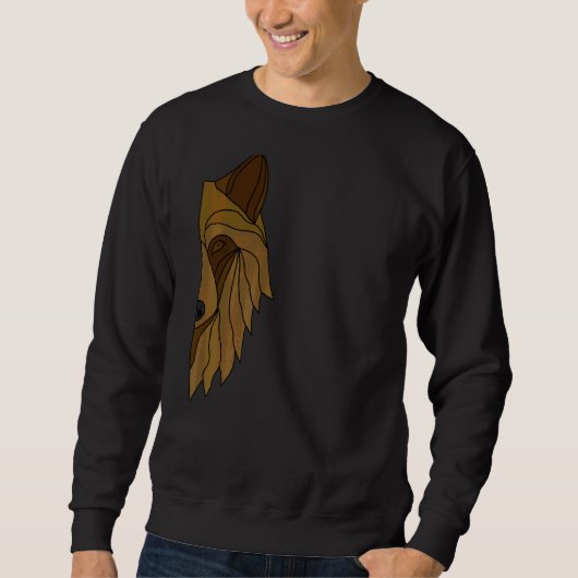 Wolf Motif Predator Face Wolfs 2 Sweatshirt (Vorderseite)