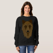 Wolf Motif Predator Face Wolfs 2 Sweatshirt (Vorne ganz)