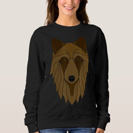 Wolf Motif Predator Face Wolfs 2 Sweatshirt (Vorderseite)