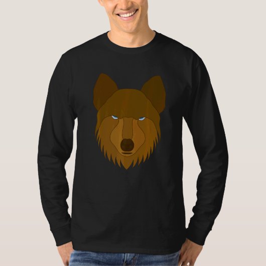Wolf Motif Predator Face Wolfs 2 T-Shirt (Vorderseite)