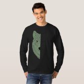 Wolf Motif Predator Face Wolfs T-Shirt (Vorne ganz)