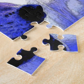 Wolf Motivierend Freedom Blue Night Fullmoon Puzzle (Seite)