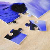 Wolf Motivierend Freedom Blue Night Fullmoon Puzzle (Seite)