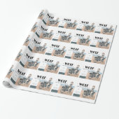 Wolf-Motorrad-Umschlagpapier Geschenkpapier (Ungerollt)