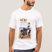 WOLF MOTORRAD VINTAGE WERBUNG. T-Shirt (Vorderseite)