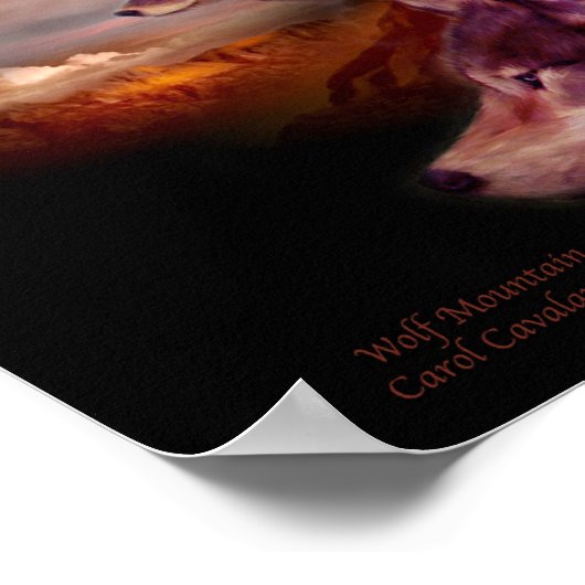 Wolf Mountain Art Poster/Print Poster (Ecke)