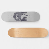 Wolf Mountain Forest Sunset Zent Camping Skateboard (Horizontal)