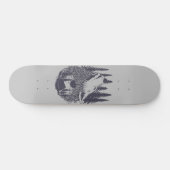 Wolf Mountain Forest Sunset Zent Camping Skateboard (Horizontal)
