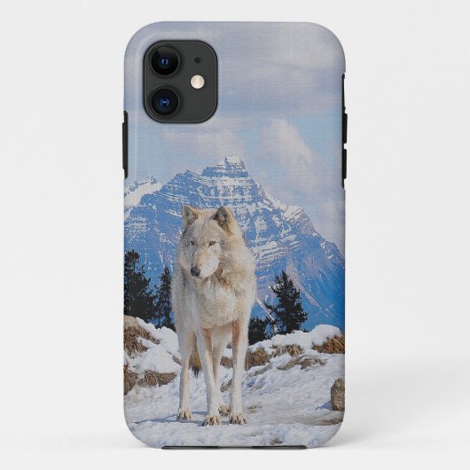 Wolf & Mountain Wildlife Art iPhone 5 Fall Case-Mate iPhone Hülle (Rückseite)
