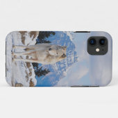 Wolf & Mountain Wildlife Art iPhone 5 Fall Case-Mate iPhone Hülle (Rückseite (Horizontal))