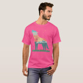 Wolf Mountains Vögel fliegen Sonnenuntergang oder T-Shirt (Vorne ganz)