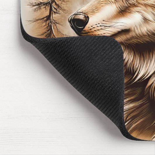 Wolf Mouse Pad Mousepad (Ecke)