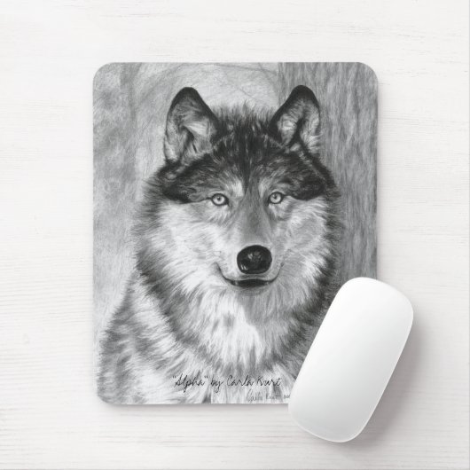 Wolf Mousepad (Mit Mouse)