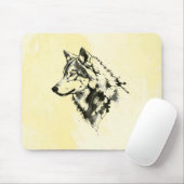 Wolf Mousepad (Mit Mouse)