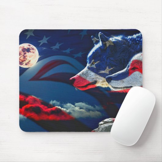 Wolf Mousepad (Mit Mouse)