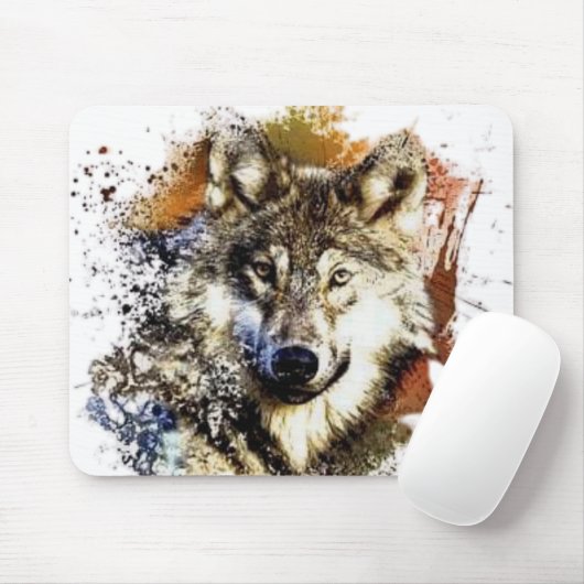 Wolf Mousepad (Mit Mouse)