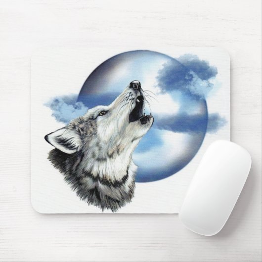 Wolf Mousepad (Mit Mouse)