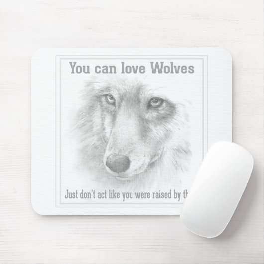 Wolf Mousepad (Mit Mouse)