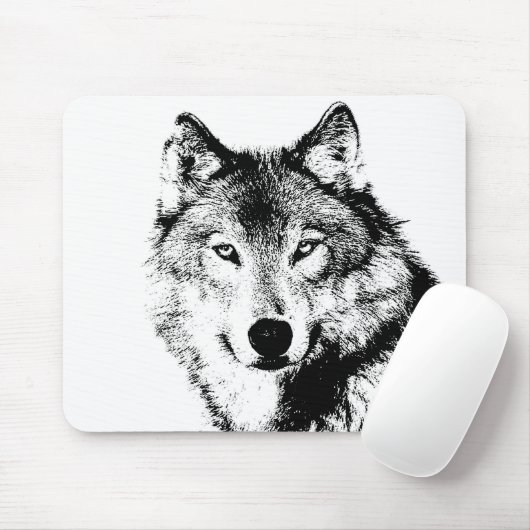 Wolf Mousepad (Mit Mouse)