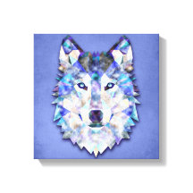 Wolf Multi Color Mixed Media Design 1