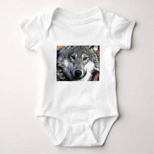 Wolf mustert Grafik Baby Strampler