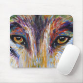 Wolf mustert Mousepad (Mit Mouse)
