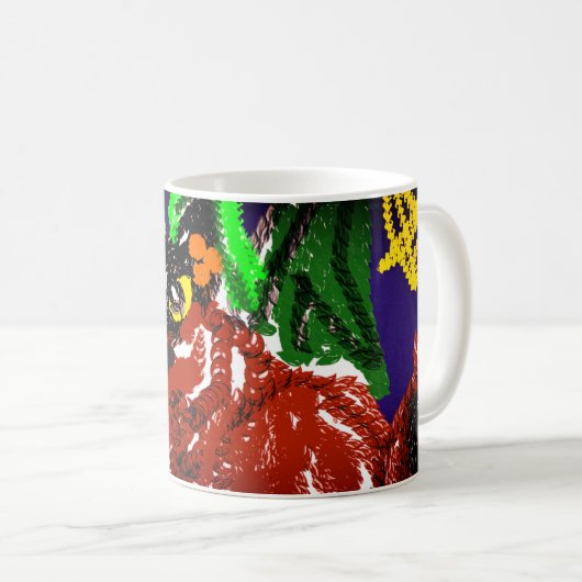Wolf Nacht Freudenspass Kaffeetasse (VorderseiteRechts)