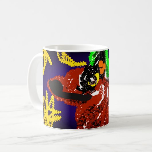 Wolf Nacht Freudenspass Kaffeetasse (Vorderseite Links)