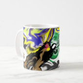 Wolf Nacht sternenklar Kaffeetasse (Vorderseite Links)