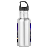 Wolf nachts edelstahlflasche (Rückseite)