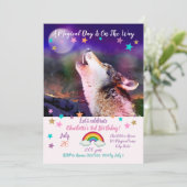 Wolf nachts einladung (Stehend Vorderseite)