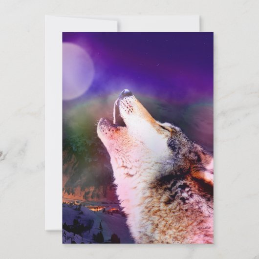 Wolf nachts einladung (Rückseite)