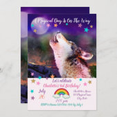 Wolf nachts einladung (Vorne/Hinten)