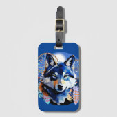 Wolf Native Animal Spirit Gepäckanhänger (Vorderseite Vertikal)