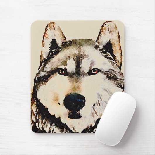 Wolf-Natur Mousepad (Mit Mouse)