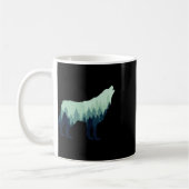 Wolf-Natur Outdoor-Wald-Camping-Wandergeschenk Kaffeetasse (Links)