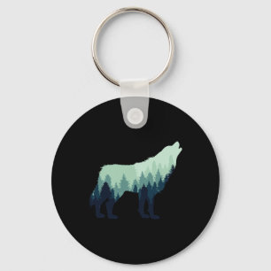 Wolf Natur Outdoor Wald Camping Wandern Geschenk Schlüsselanhänger